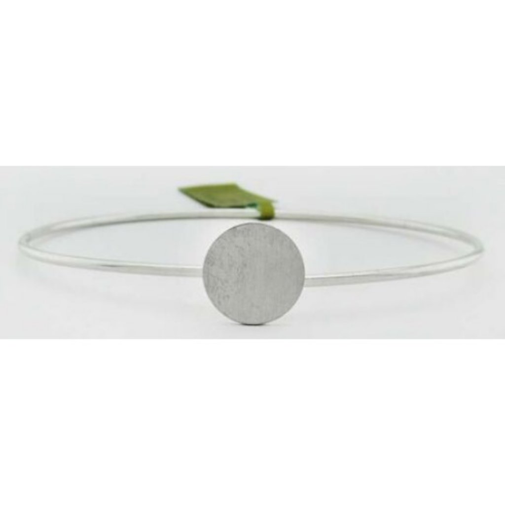 Circle Bangle Solid .925 Sterling Silver